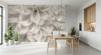 Cream Petal Macro Flow Wall Mural