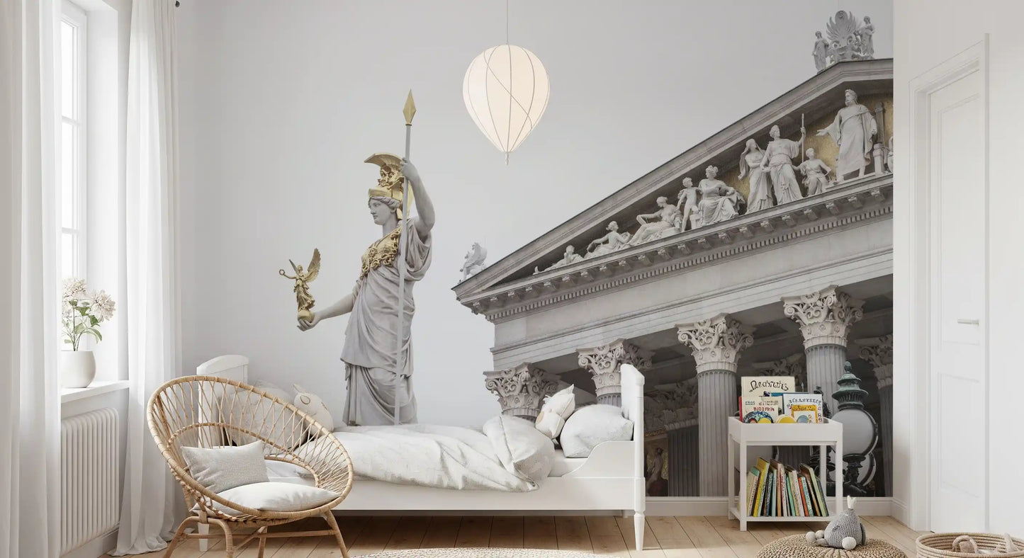 Athena Classical Statue Architecture Wall Mural