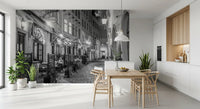 Historic European Restaurant Street Wall Mural