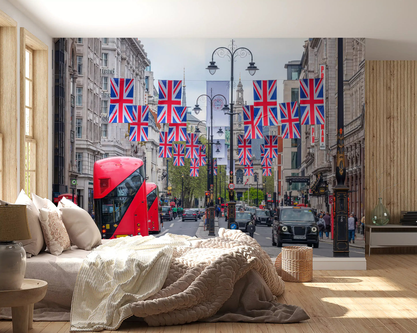 London City Streetscape Wall Mural