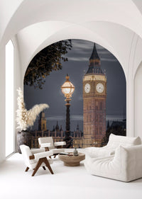 London Clock Tower Twilight Scene Wall Mural