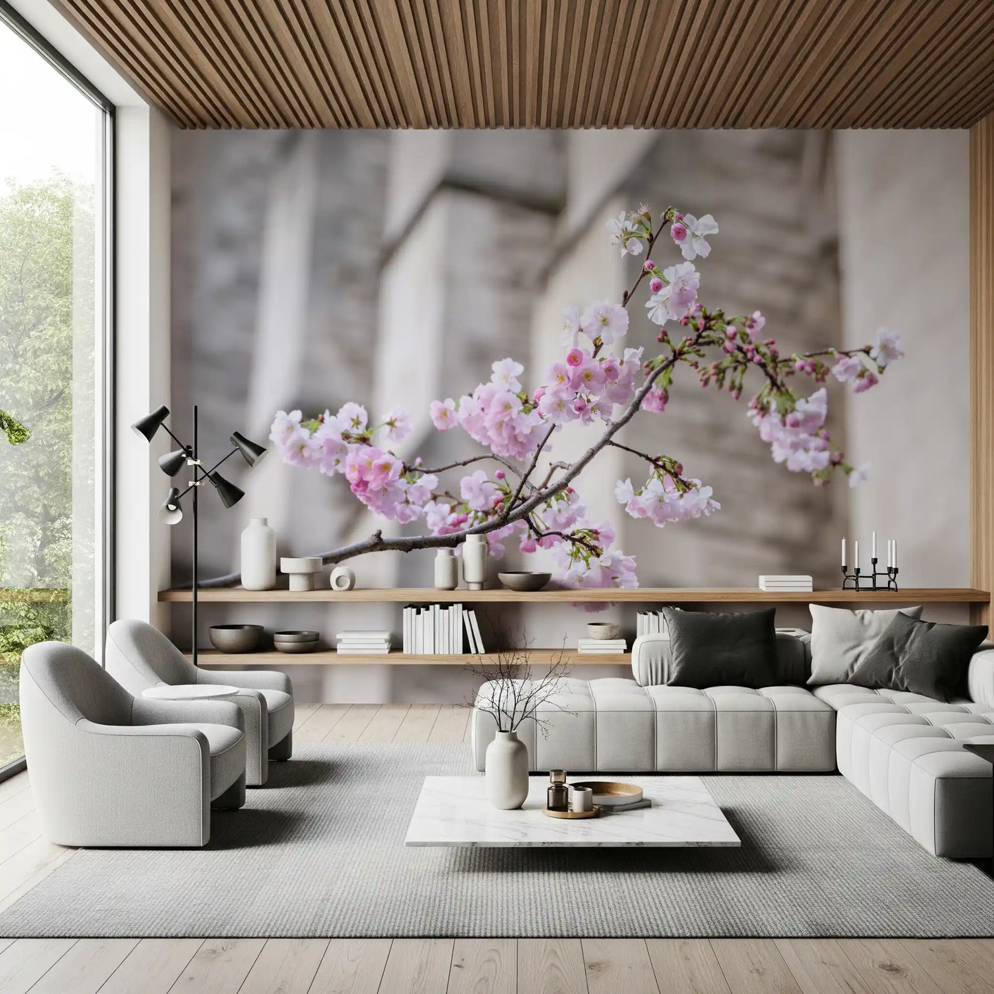 Spring Blossom Branch Wall Mural