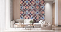 Victorian Geometric Floral Medallion Wall Mural