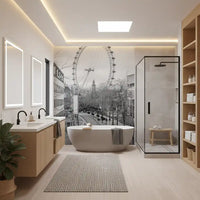 Monochrome London Landmark Skyline Wall Mural