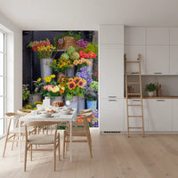 Rustic Floral Market Stall Wall Mural