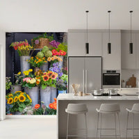 Rustic Floral Market Stall Wall Mural