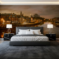 York Riverside Twilight Wall Mural