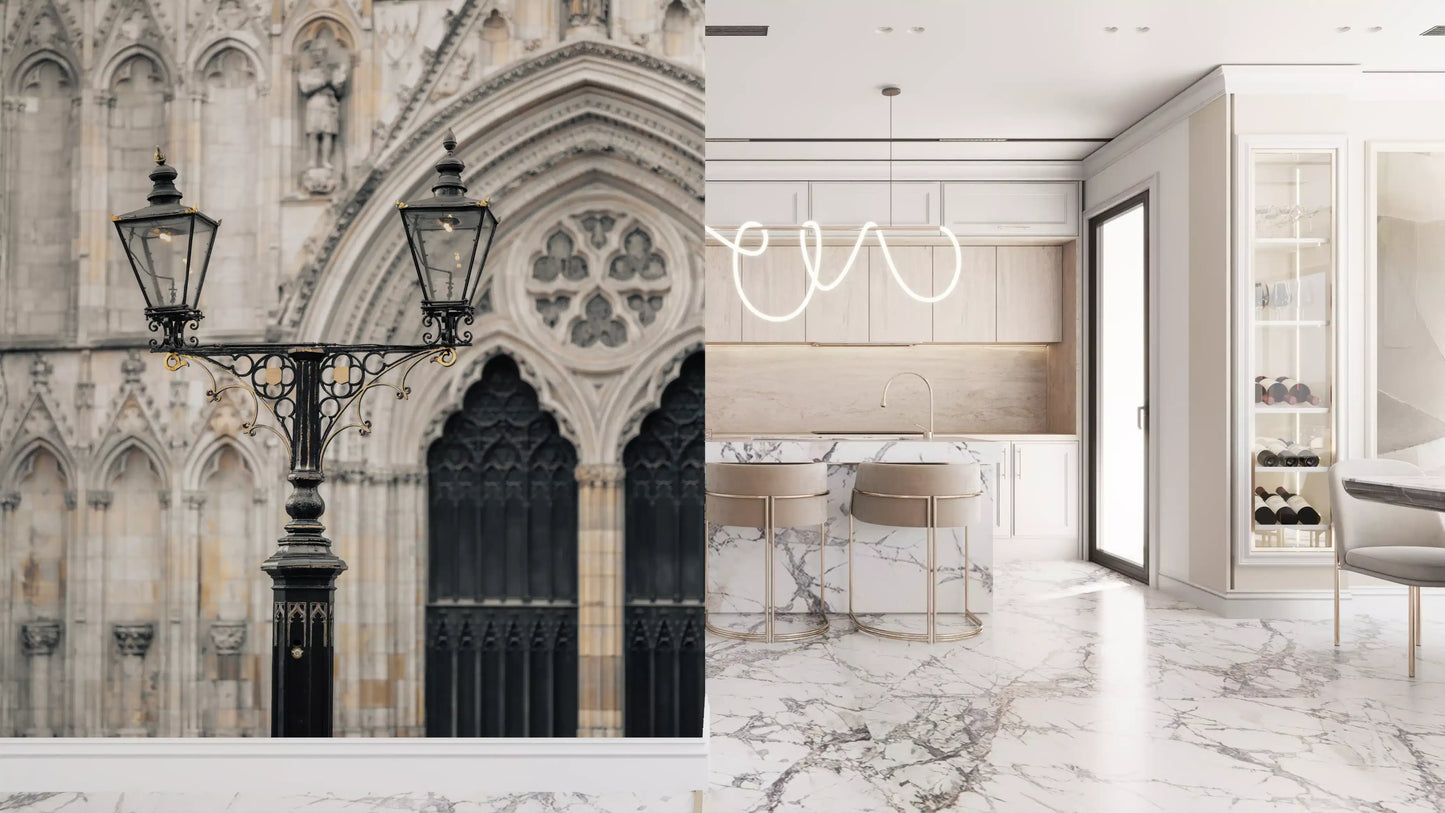 Gothic Cathedral Lantern Wall Mural