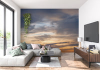 Golden Dusk Horizon Wall Mural