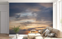Golden Dusk Horizon Wall Mural