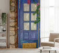Mediterranean Blue Doorway Wall Mural