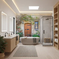 Cotswold Stone Cottage Entrance Wall Mural