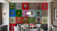 Classic Door Knockers Mosaic Wall Mural