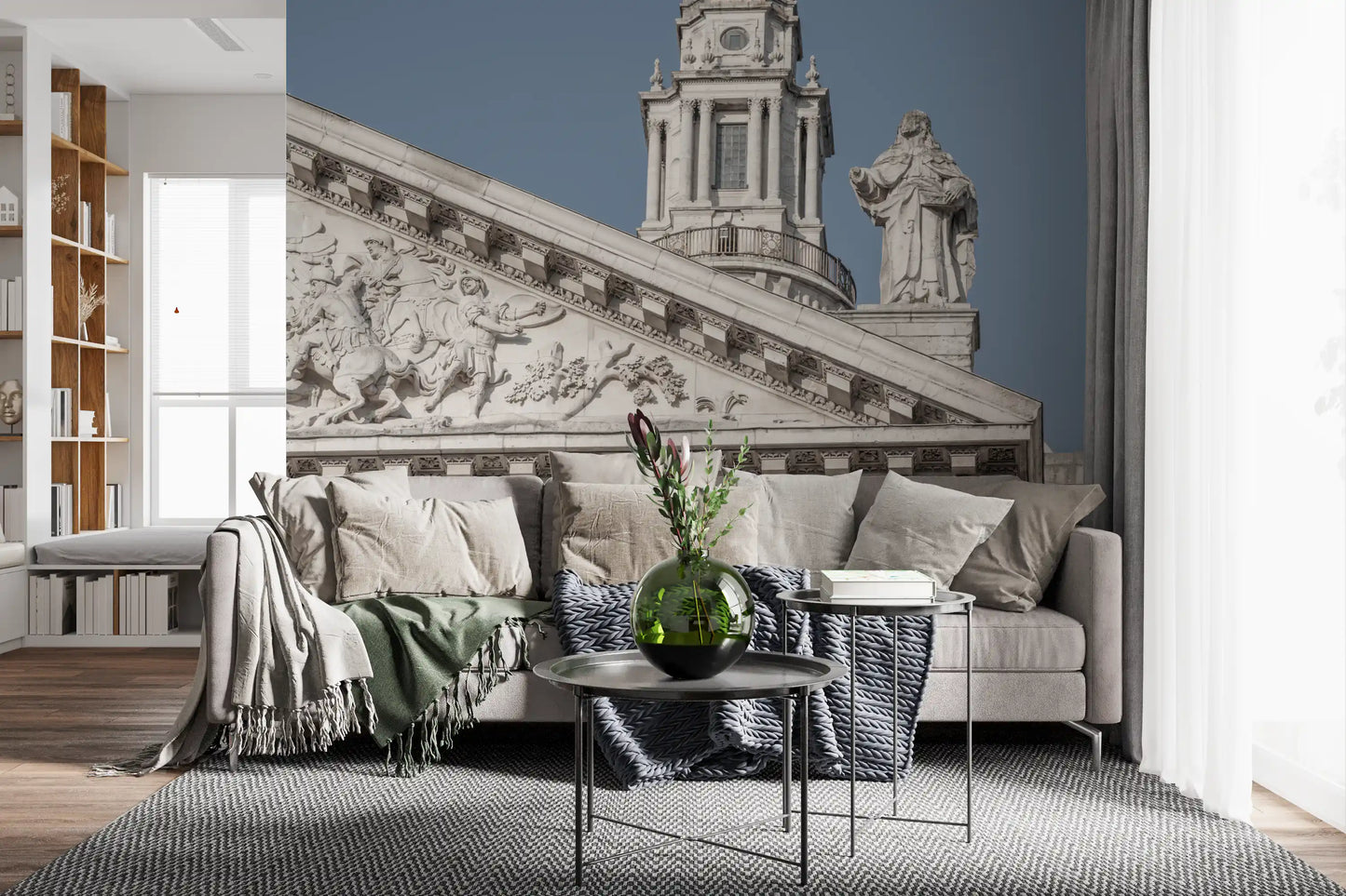 Neoclassical Architectural Facade Wall Mural