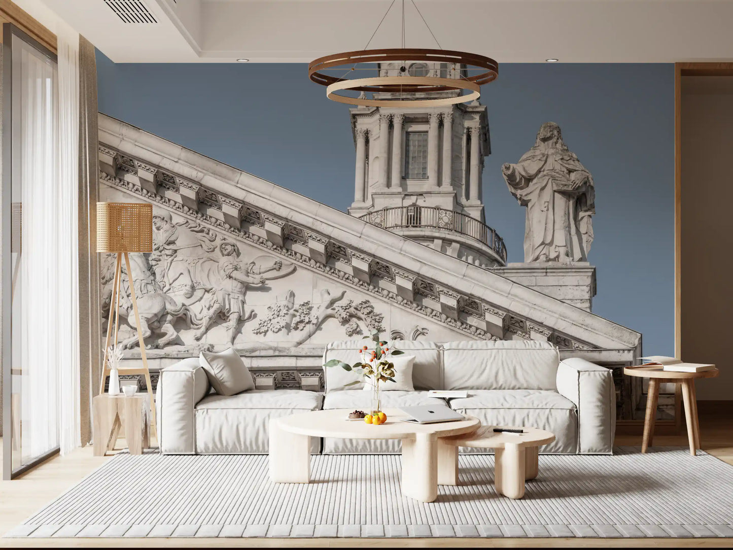 Neoclassical Architectural Facade Wall Mural