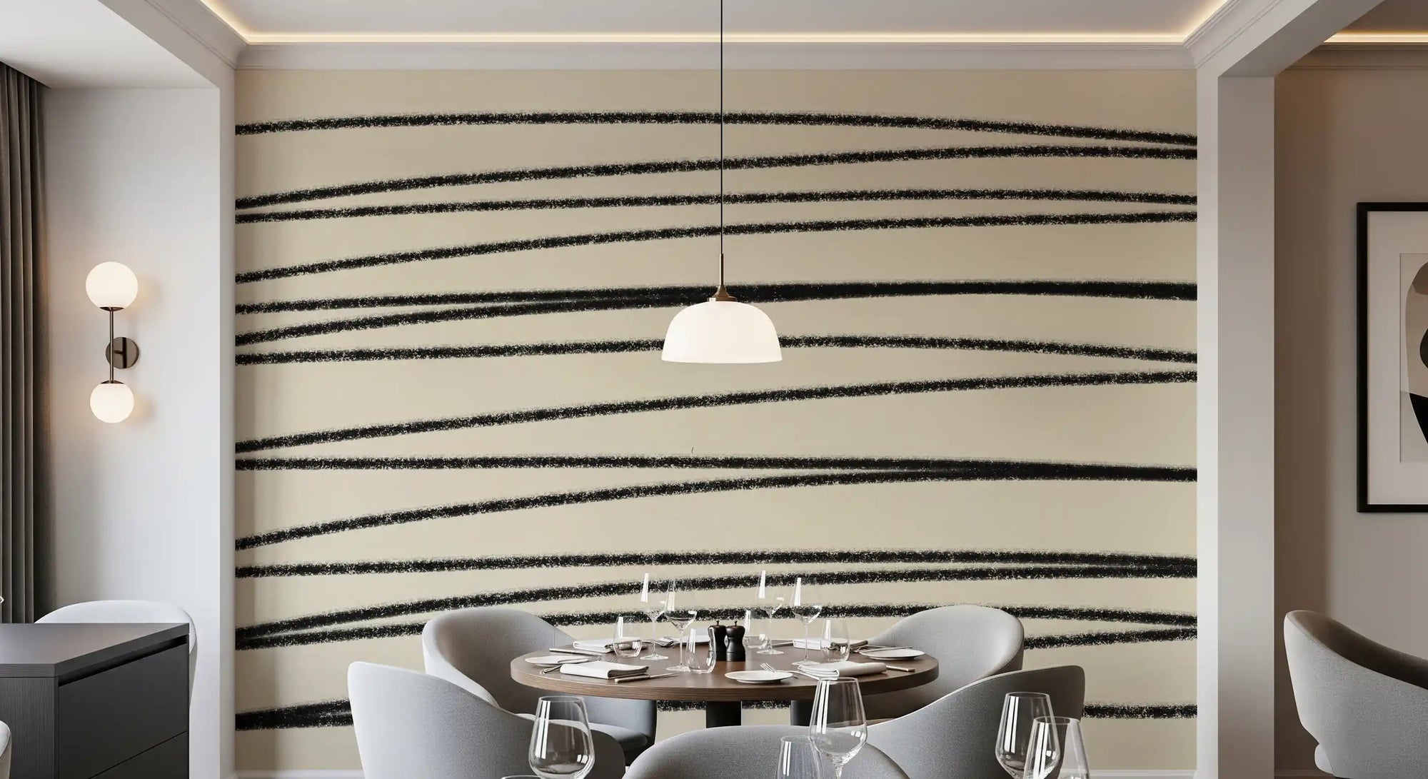 Raw Sketch Texture Pattern Wall Mural