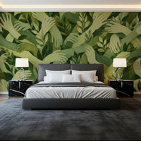 Intertwined Foliage Hands Wall Mural