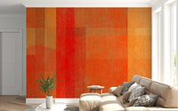 Fiery Sunset Abstract Geometry Wall Mural