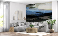 Abstract Horizon Brushstrokes Wall Mural