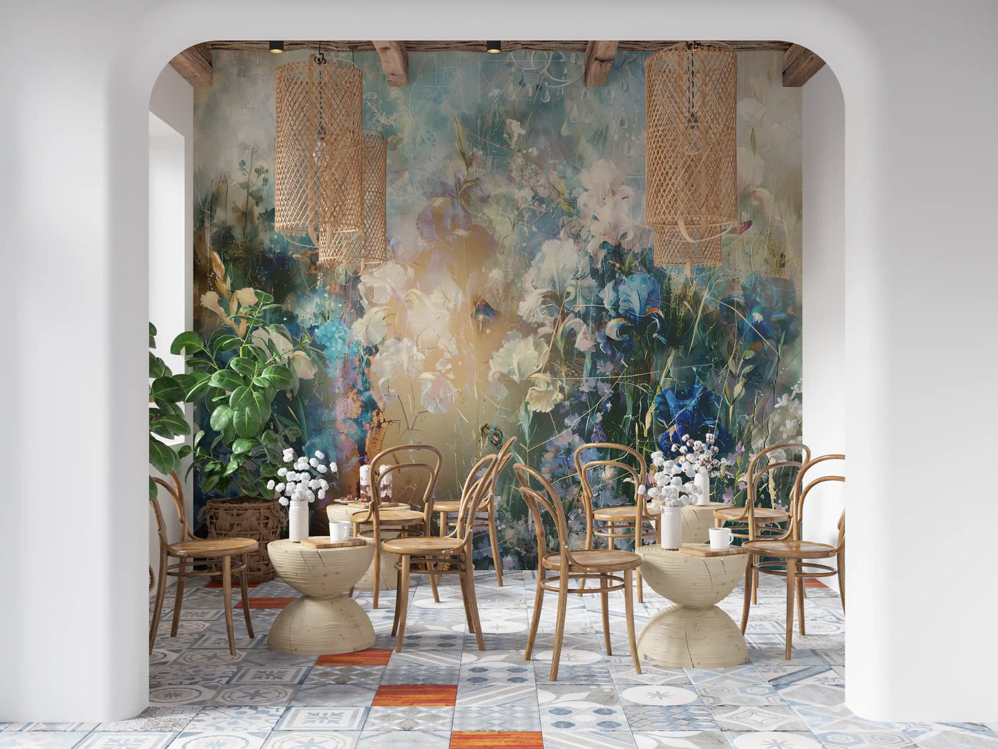 Ethereal Meadow Bloom Wall Mural