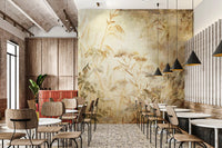 Golden Meadow Botanical Study Wall Mural