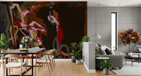 Abstract Painted Trails Wall Mural