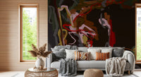 Abstract Painted Trails Wall Mural