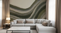 Olive Sage Rolling Hills Wall Mural
