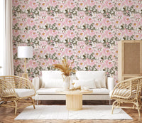 Soft Pink Peony Garden Wallpaper⁠