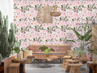 Soft Pink Peony Garden Wallpaper⁠