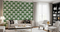 Arched Palm Frond Botanical Art Wallpaper⁠