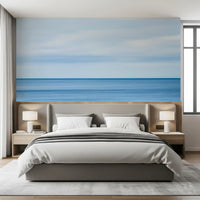 Serene Blue Horizon Seascape Wall Mural