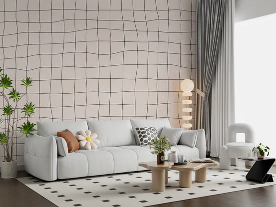 Soft Flowing Check Wall Mural
