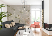 Soft Brushstroke Foliage Wall Mural