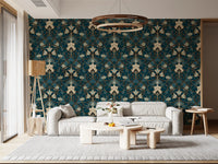 Heritage Botanical Scrollwork Wallpaper⁠