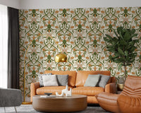 Art Nouveau Floral Interlace Wallpaper⁠