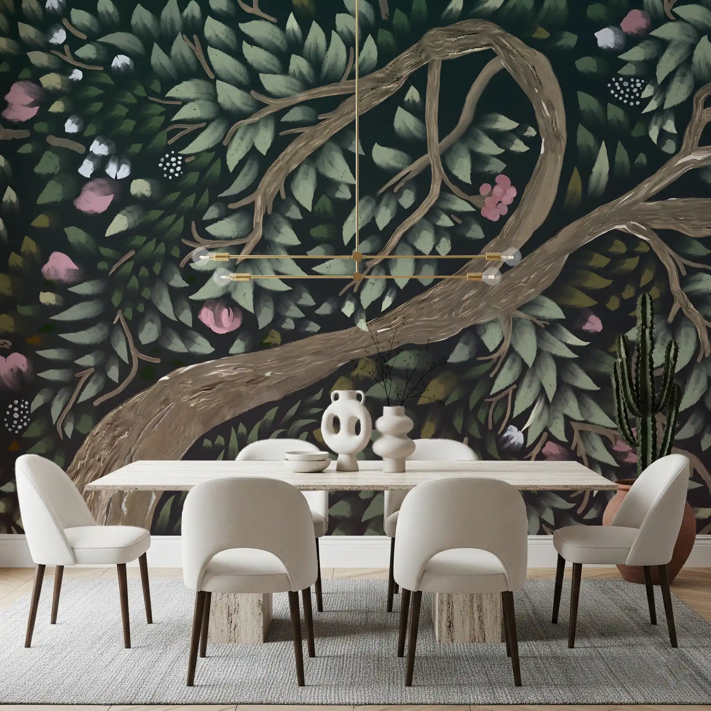 Enchanted Midnight Orchard Canopy Wall Mural