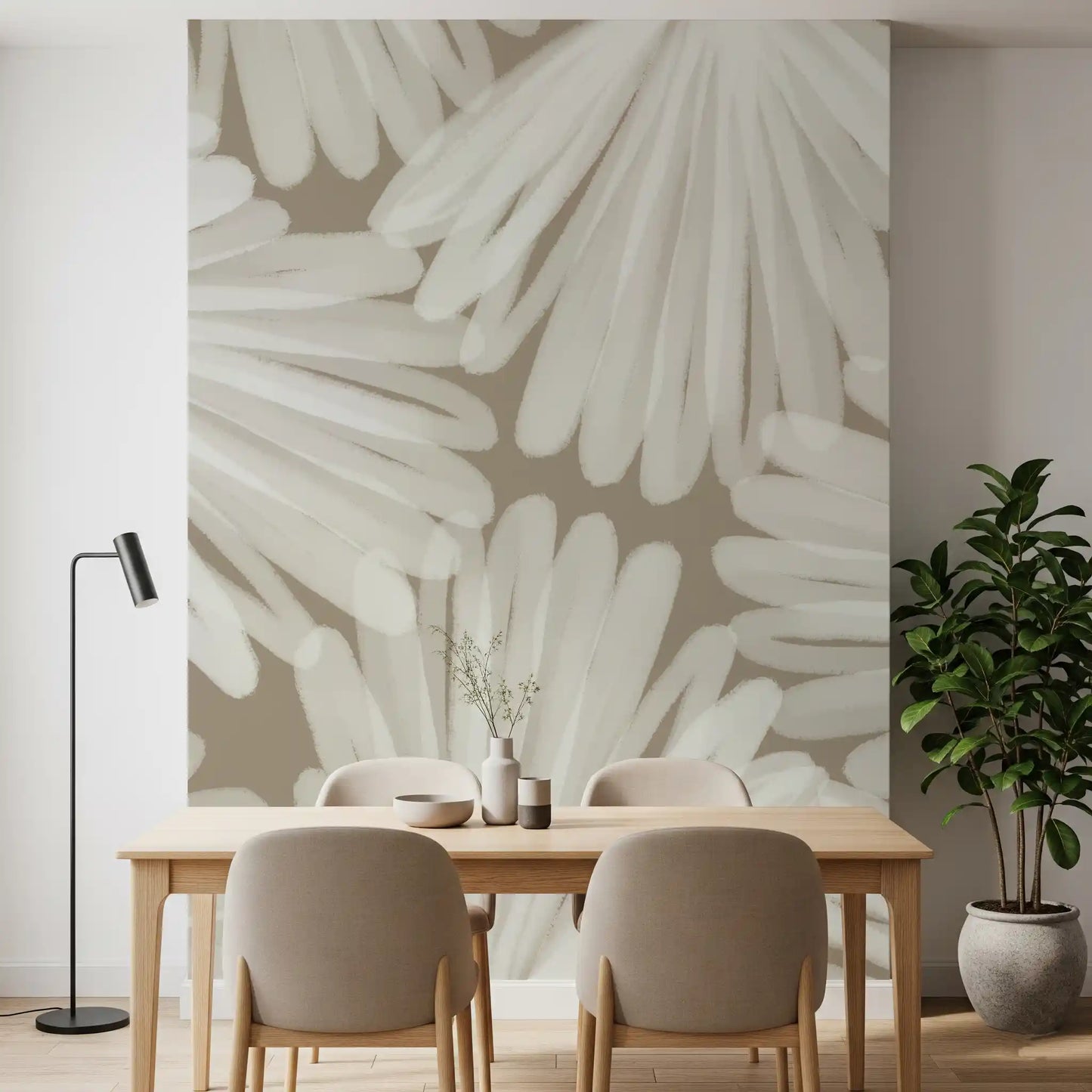 Minimalist Bloom Layers Wall Mural