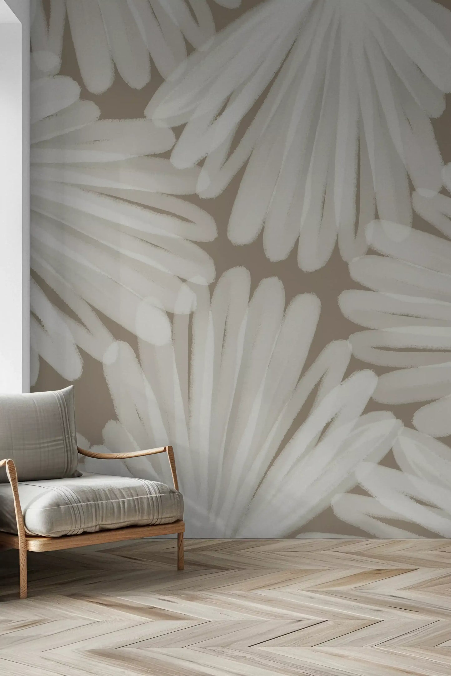 Minimalist Bloom Layers Wall Mural