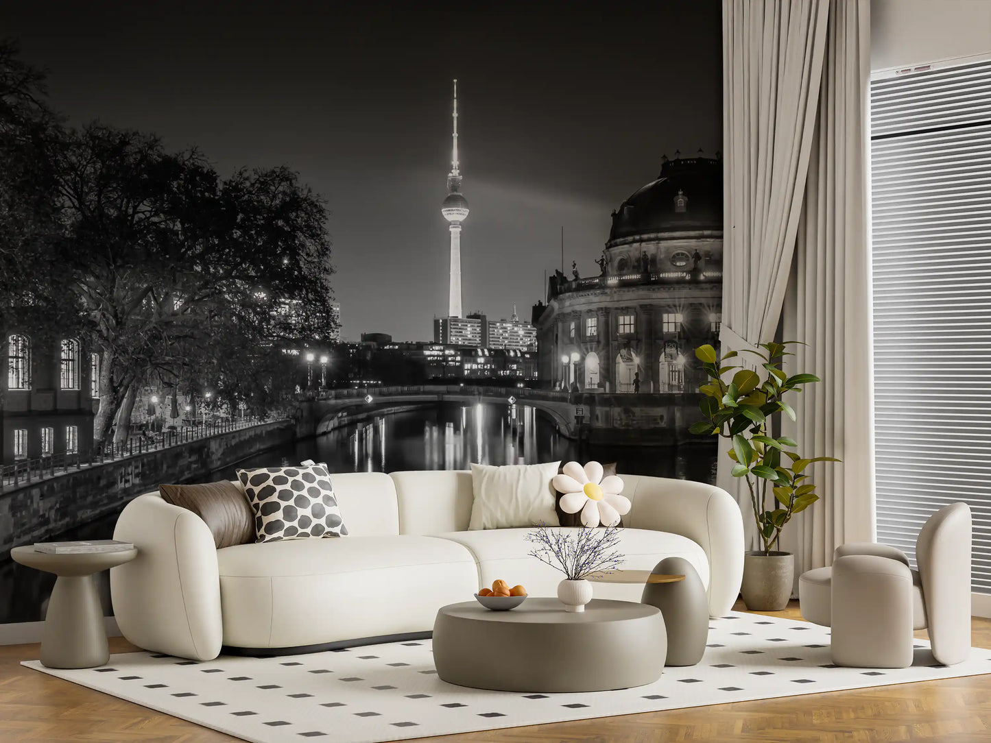 Berlin Metropolitan Night View Wall Mural