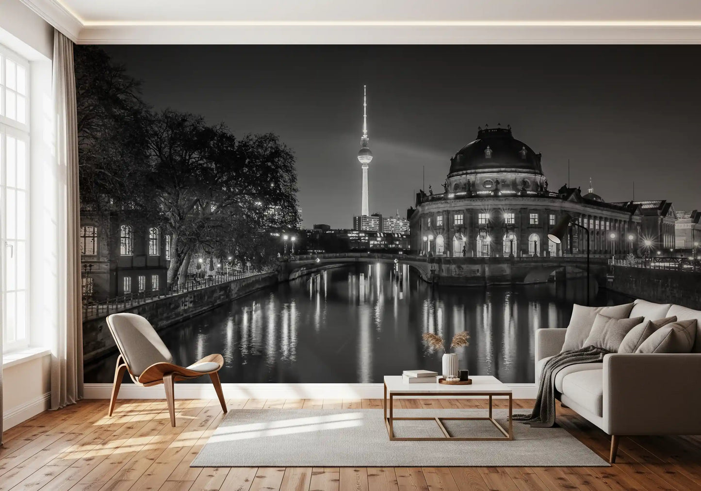 Berlin Metropolitan Night View Wall Mural