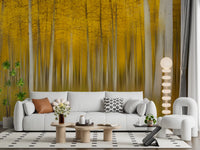 Golden Aspen Forest Motion Wall Mural