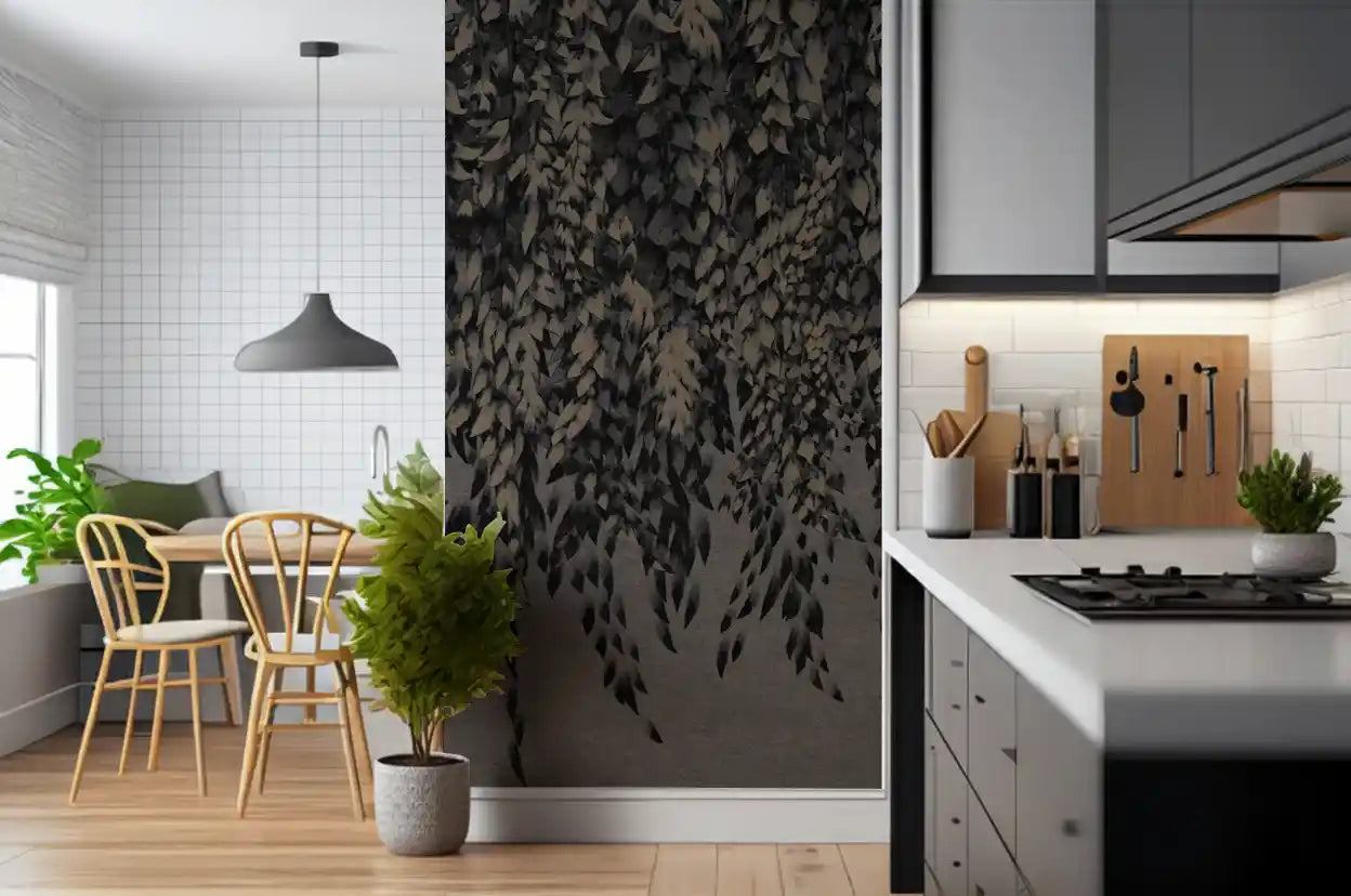 Ink-Wash Trailing Willow Study Wall Mural