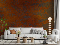 Burnished Amber Leaf Pattern Wall Mural