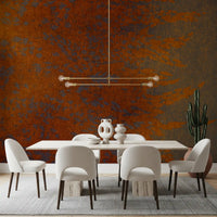 Burnished Amber Leaf Pattern Wall Mural
