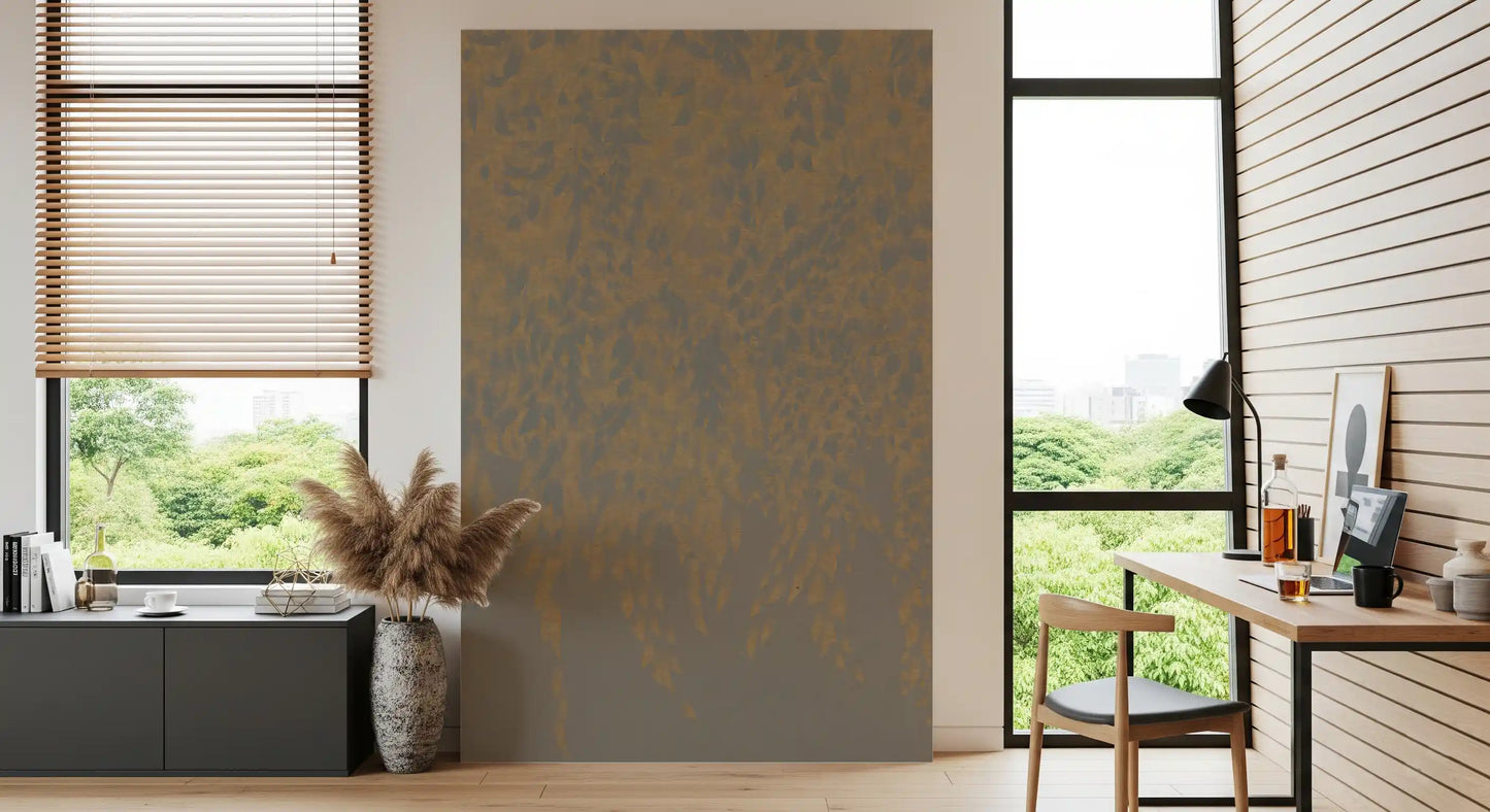 Ethereal Willow Cascade in Neutral Tones Wall Mural
