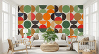 Bohemian Abstract Geo Circles Wall Mural