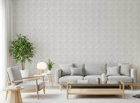 Zellige Style Square Tiles - Ghost Wallpaper⁠