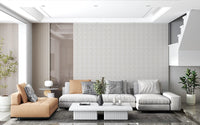 Zellige Style Square Tiles - Ghost Wallpaper⁠