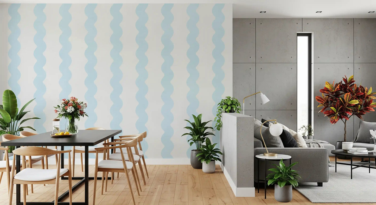 Coastal Breeze Vertical Lines Wall Mural